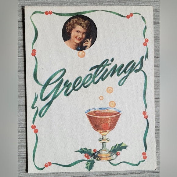 🎅🏼 RARE 1940s Vintage Funny Naughty Christmas Card - Made by A Nova Laugh 🎅🏼 - Picture 1 of 5